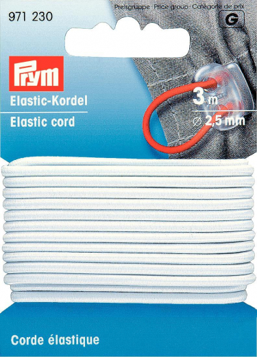 Prym Elastic-Kordel 2,5mm wei