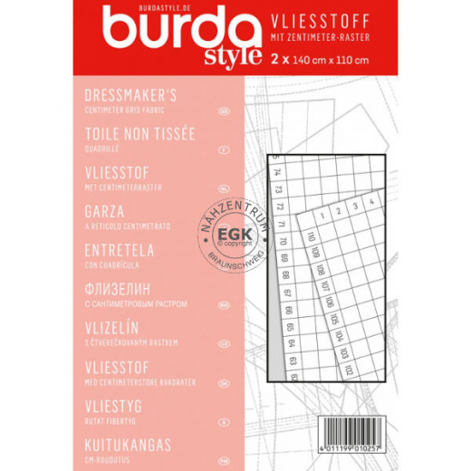 Burda Vliesstoff mit cm Raster #1025