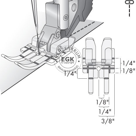 Pfaff 1/4 Quiltfu - D | E | F | G | J | K