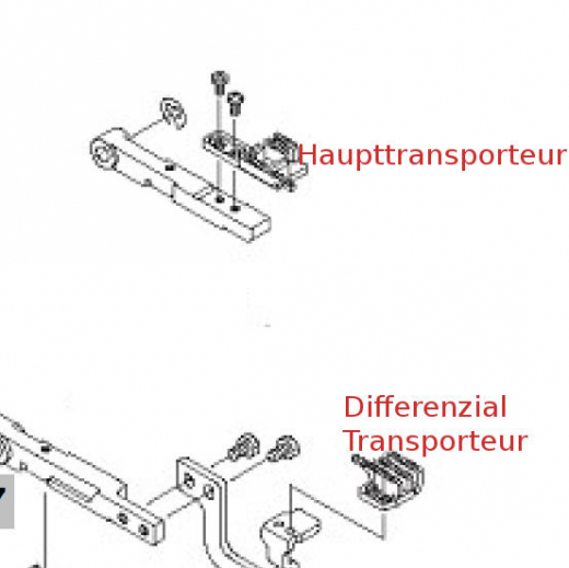 Transporteur vorne Bernina 700, 800, 1100, 1150, 1200, 1300